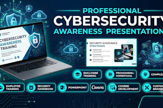 create cybersecurity awareness training, course, handbook, and presentation
