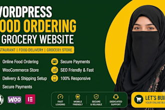 build wordpress food ordering and woocommerce grocery store