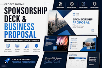 design sponsorship deck presentation business proposal or redesign previous deck