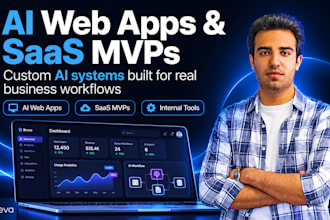 build your ai saas mvp, web app, dashboard or internal tool