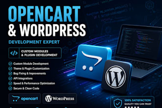 develop custom PHP plugins for wordpress and opencart