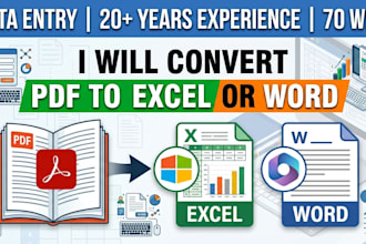 convert PDF to excel or word with 100 percent accuracy