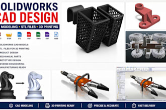 design solidworks cad models and stl files for 3d printing