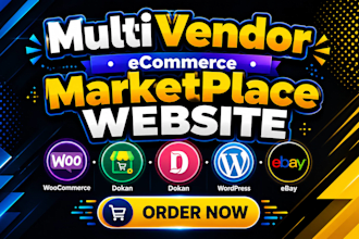 develop multivendor marketplace amazon ebay etsy build dashboard website seo
