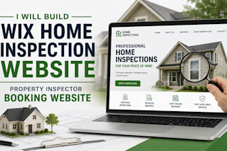 build wix home inspection website property inspector booking website