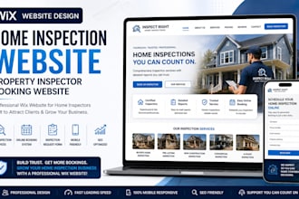 build wix home inspection website property inspector booking website