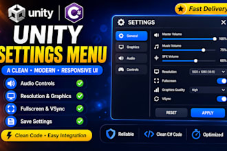 create a unity settings menu