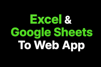 convert excel or google sheets into a custom web application