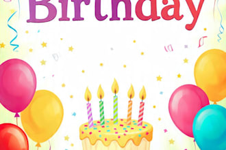 design a beautiful birthday or greeting card
