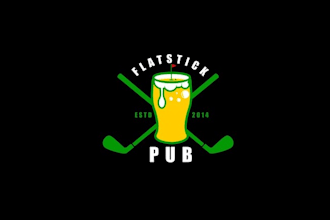 design pub mini golf bar beer company logo