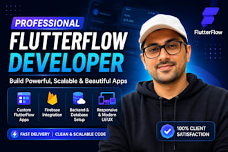 build flutterflow mobile app, mvp, ios and android app as flutterflow developer