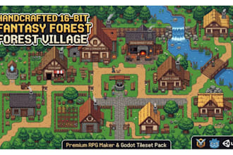 create 2d top down rpg maker tilesets 16bit godot level design game art maps