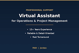 be your virtual assistant for operations and project management