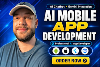 develop ai mobile app with ai chatbot using gemini as ai app developer