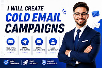create cold email campaign, email outreach and email marketing automation