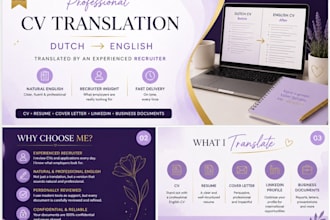 professionally translate your dutch CV into natural english
