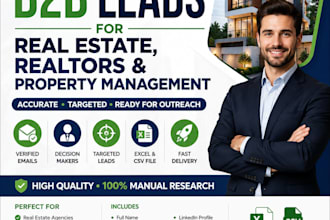 generate verified b2b lead for real estate realtors and property management
