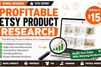 research profitable etsy product ideas and winning keywords