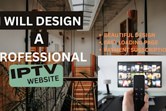 design a modern iptv website with high SEO and payment integration