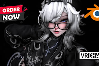 custom vrchat avatar 3d model furry avatar vtuber vrc avatar and fursona sheet