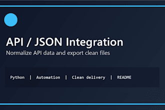 build a python API integration or json data converter
