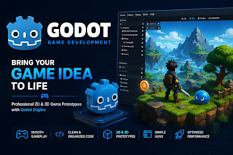 develop a polished godot game prototype in 2d or 3d