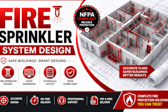 design ca fl ga usa fire sprinkler plan for city permit