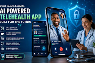 develop hipaa compliant ai telehealth and telemedicine mobile app