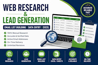 web research, lead generation, b2b email list building