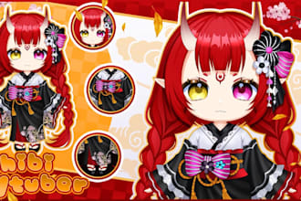 design live 2d, vtuber model, character design