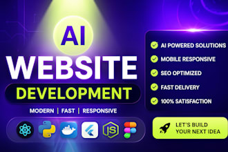 develop ai website development, ai chatbot, ai software as full stack developer