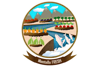 design fresh fish vegetable company logo