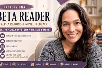 be your scifi beta reader, cozy mystery, alpha reading and novel feedback