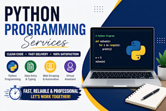 do basic python programming tasks, scripts and bug fixing