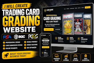 create a professional trading card grading website for psa sgc and pcgs