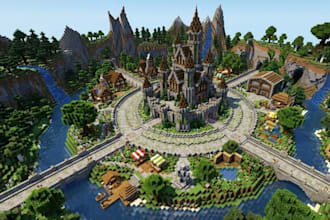 build minecraft survival spawn, custom server spawn, survival map builder hub