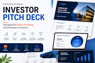design investor pitch deck for startup fundraising and vc presentation