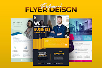 design professional flyer, brochure, leaflets, eddm postcard and marketing