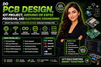 make hardware prototyping, schematic, pcb board designing, arduino, esp32, stm32