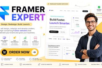 redesign framer landing page lead generation modern ui ux animation
