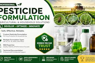 develop and optimize agricultural and household pesticide formulations