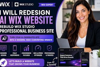 redesign ai wix website rebuild wix studio professional business website