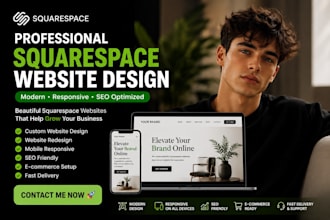 design a high converting squarespace landing page website