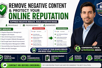 remove mugshots, delete negative links, news articles and bad google results