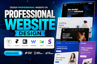 design professional website on tilda framer readymag webnode jimdo strikingly