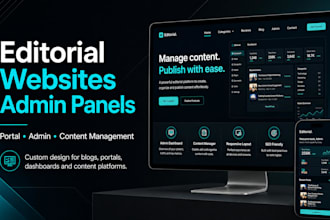 build an editorial website with admin panel