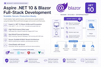build aspire dot net 10 core with azure sql server