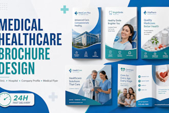 design medical brochure, healthcare brochure, company profile, medical flyer