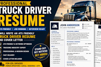 write a friendly truck driver resume and cover letter