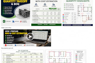 do construction quantity takeoff, boq and cost estimation